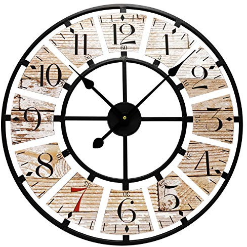 Technoline WT1611 analoge Quarzwanduhr, Retro Optik, Ø50 cm, XXL Uhr