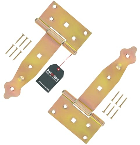 KOTARBAU® Cerniera per Cancello T 150 mm (5.91 in) 2pz serratura cancelletto chiusura porta portile persiane perno cardine