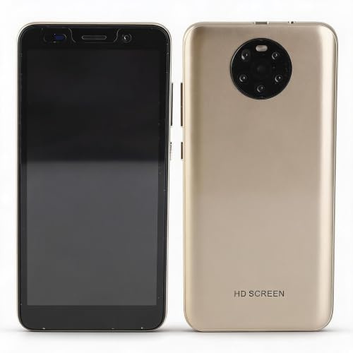 5,45 tum HD-helskärmsmobil, 1 + 8 GB Dual-kort Dual Standby-smarttelefon, högupplöst kamera, ansiktsigenkänning och smartphone för upplåsning av fingeravtryck.(guld-)