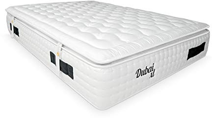 Duérmete Online Dubai XL Pocket Springs Madrass +Visco + Topper | Lyx & komfort | Höjd 33cm | Naturligt viskostyg 90 x 190
