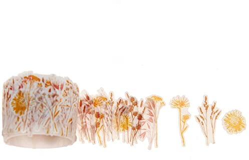 Rico Design Washi Sticker Transformation, Gräser FSC MIX - Mehrfarbig, 200 Sticker, ca. 2 x 2 cm, Wiederverwendbar