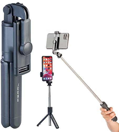 Perche à selfie et trépied pour smartphone avec déclencheur bluetooth [PEARL]