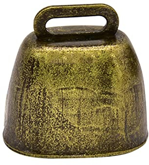 Campana da in Stile retrò Campana di Mucca Premium Che Suona Ad Campane Piccole E Rumorose Campanacci in Metallo per Bestiame Access, Colore Bronzo