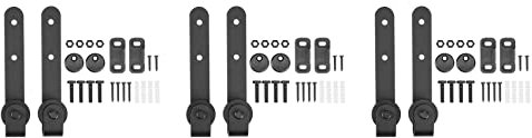 Lodokdre 3X Kit de Quincaillerie pour Porte de Coulissante pour Armoire Kit de Quincaillerie pour Porte Coulissante Super Mini Placard Sur Rail de Suspension à Supérieur