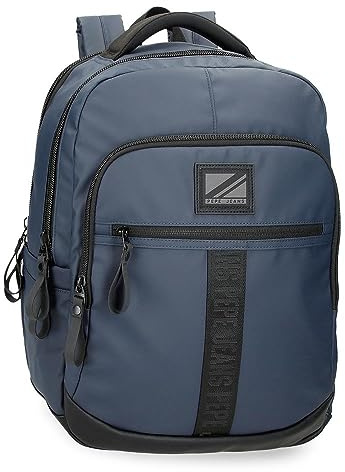 Pepe Jeans Hoxton Mochila Doble Compartimento, Azul