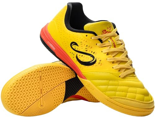 SENDA Ushuaia Pro 2.0 Indoor Soccer, Court, and Futsal Shoes, Men's Size 9 / Women's Size 10, Yellow