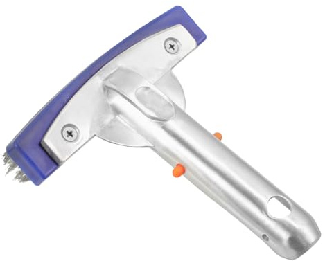 Didiseaon Cepillo De Algas para Piscina Cepillo De Limpieza De Piscinas Cepillo para Fregar Piscinas Eliminador De Algas Piscina Cepillo con Mango para Acero Aluminio Cepillo De Esquina