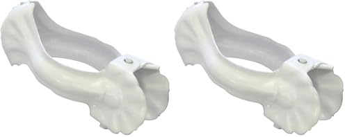 Gardinia Embrasse à Pince Blanc, Steel, Non Applicable (Lot de 2)