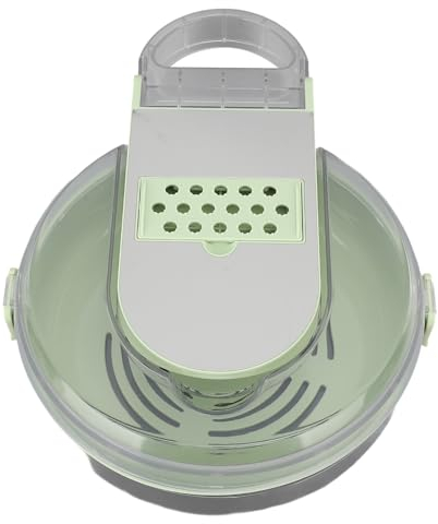 Râpe à Fromage avec Récipient, Trancheuse Mandoline pour Cuisine, Trancheuse à Légumes avec 8 Modes de Coupe, Râpe Alimentaire en Acier Inoxydable, Trancheuse à Oignon, (GREEN)