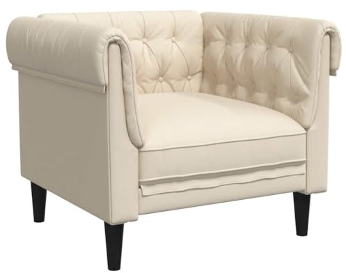 vidaXL Fauteuil Chesterfield Lin