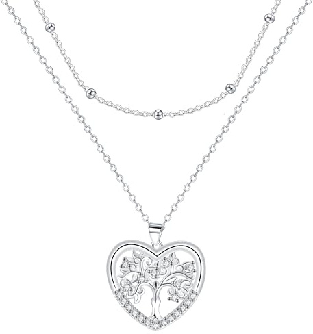 Micory Collana Albero Della Vita Donna Argento 925 - Regalo Donna Originale Per Mamma Moglie Compleanno Anniversario