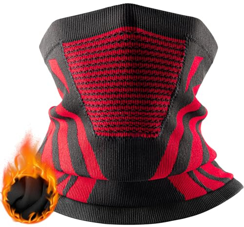 LUROON Cache Cou Homme, Cagoule Moto Respirant Coupe-vent, Foulard Multifonctionnel Hiver, Boucle Echarpe Neckwarmer pour Ski Cyclisme Vélo Course à Pied