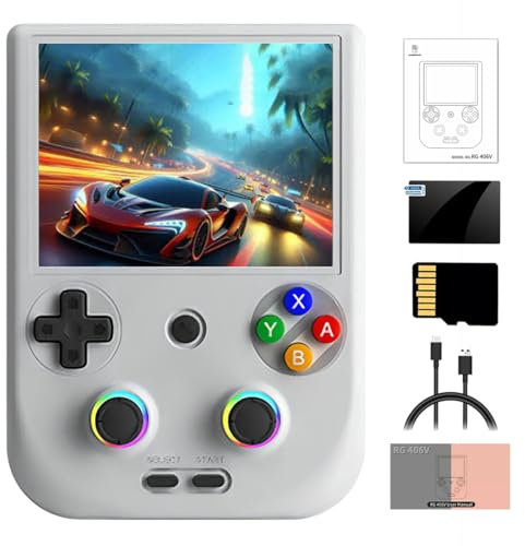 RG406V Retro Handheld Game Console, 5.48-inch IPS Touch Screen, Unisoc T820, Android 13, 128G TF Card, 4000+ Games