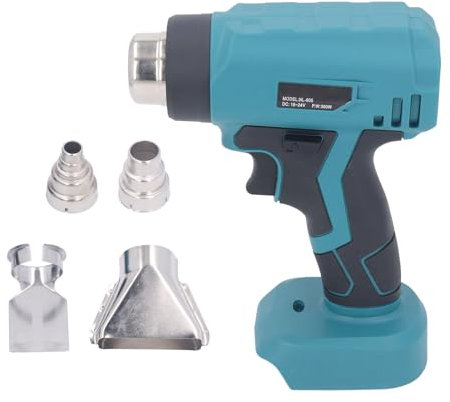 VomekoPistola de calor inalámbrica, pistola de aire caliente, kit de herramientas de aire caliente de alta potencia de 360 ​​W, 400 ℃ para manualidades termorretráctiles con 4
