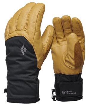 BLACK DIAMOND Men's Legend Gloves | Includes Gore-TEX Waterproof Protection | Primaloft Gold Insulation | Premium Leather Ski & Snow Gloves | Beeswax-Black 2.0 | Large