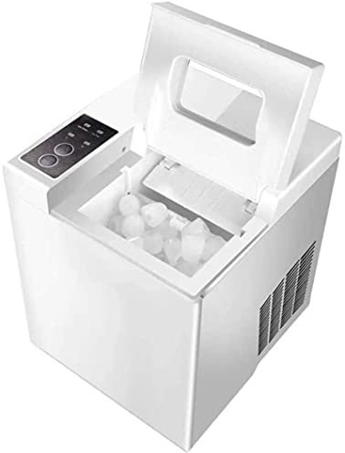 IUBGFTO Mini máquina para Hacer Hielo automática, máquina para Hacer Cubitos de Hielo de Bloque Redondo Tipo Bala eléctrica, 15kgs/24H, Barra pequeña, té con Leche, cafetería