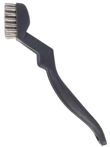 Spazzola – Spazzola | Spazzole in metallo antiruggine | Piccole spazzole con manico curvo con gancio per coda | Spazzola in filo di nylon e rame | Spazzolino da denti per pulizia