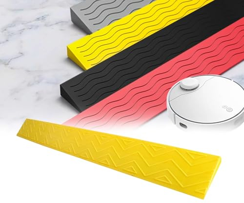 XMLYSMYS Rampe di Soglia per Robot Spazzante, Rampa per Sedia a Rotelle in Plastica Leggera, Rampa Antiscivolo per Disabili per Gradini del Bagno di Casa, Ingresso(Yellow,100x10x4.5cm)