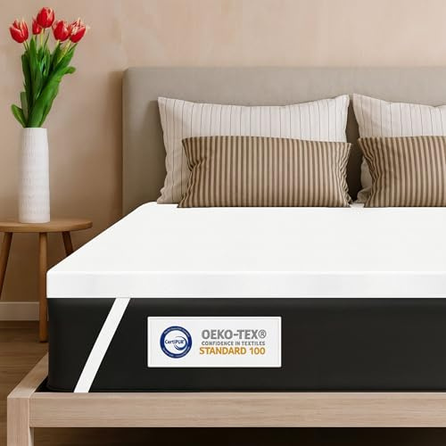 Fero Topper Memory Foam 160x190 cm Spessore 7 cm | Topper Matrimoniale Traspirante Certificato OEKO-TEX® | Morbido, Ergonomico, Sfoderabile e Lavabile – Sollievo per Schiena e Articolazioni