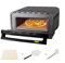 Horno de Pizza Eléctrico | Horno de Pizza de Acero Inoxidable con Pantalla Táctil, Horneado a un máx de 430°C con Pala y Cortador de Pizza Piedra Para Pizza, máx 2200W Pizzas de 3 min sin Girar