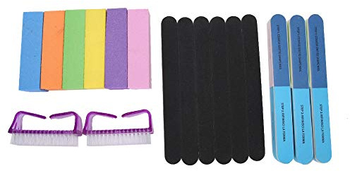 Sluffs 17pcs unghie set di nail art a blocchi di lucidatura di lucidatura di polvere per la pulizia degli utensili per nail art set di nail art Strumenti di lucidatura a blocchi