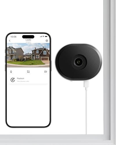 ZOSI C680 Caméra Surveillance pour Fenêtre 2K Vision Nocturne en Couleur, Caméra WiFi Intérieure 3MP pour la Sécurité Domestique, Détection IA Humaine/Véhicule, 2.4/5GHz, Stockage Cloud/Carte Mémoire