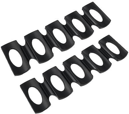 GLEAVI Silicone Beer Storage Rack and Refrigerator Beverage Can Holder Pads, Non-slip Black Silicone Mats for Fridge Organization, 2pcs Set for Beer and Soda Cans