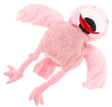 BESTonZON Plüschflamingo Handpuppe Kinder Weiches Baumwollplüsch Vogel Handspielzeug Zum Geschichtenerzählen Für Kleinkinder Und Frühkindliche Bildung