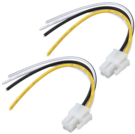 EMSea 2PCS 4Pin Car Amplifier Speaker Wire Harnesses 14cm Compatible with Alpine Compatible with Diamond Audio Amplifiers