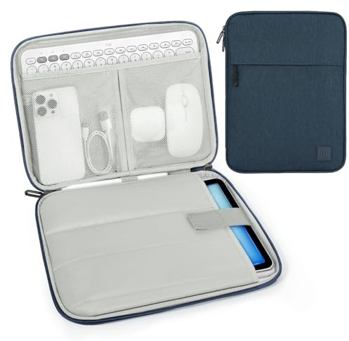 Dadanism 9-11 Pollici Tablet Borsa Imbottita per iPad (A16) 11, iPad Air 11 M4/M3, iPad Pro 11 M5/M4, iPad 10a Gen/Air 5 10,9, iPad 9/8/7a Gen 10,2, Galaxy Tab A11+ 11, Tab M11 11, Indaco