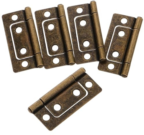 COHEALI 5 Piezas Bisagra para Puerta de Armario de Caravana en Hierro Vintage, Resistente al Desgaste y Reducción de Ruido, Adecuado para Muebles Interiores y Camas en Camper