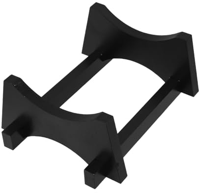 PRETYZOOM Supporto per Botti in Legno Nero per Piccoli Barili e Botti di Quercia, Base Robusta da Banco Design Rustico Elegante per Uso Domestico e Spazio Bevande