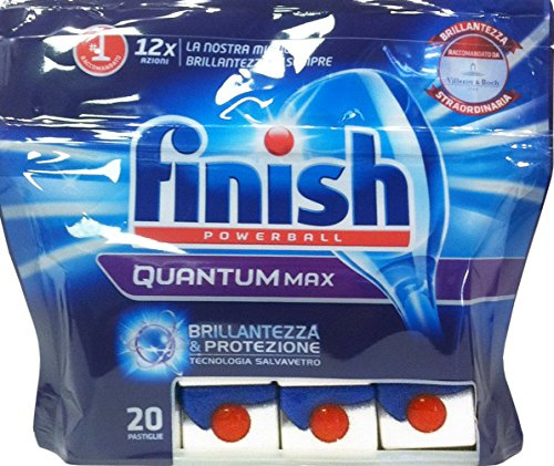 8 x FINISH Lavastoviglie Powerball Quantum Regolare 20 Tabs 310 GR