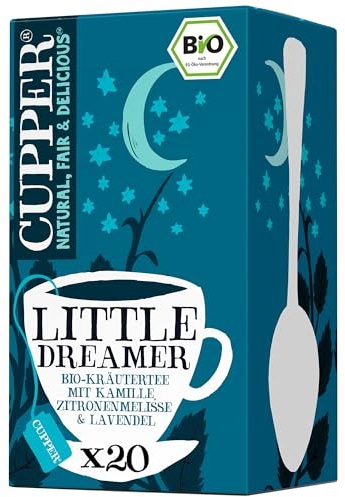 Cupper Bio Kräutertee mit Kamille, Zitronenmelisse und Lavendel, 20 Stück, 30 g
