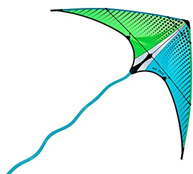 Prism Kite Technology Neutrino in Green and Blue - A Fast and Responsive Kite to Test Your Reflexes