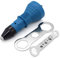 DingGreat Accessorio per rivetto cieco per avvitatrice a batteria o trapano, Rivetto dado elettrico Strumento rivetto Chiave senza filo Inserto adattatore adattatore Auto rivettato (Blu)