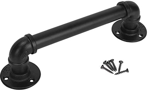 EAI Black Pipe Hand Rail for Stairs, Industrial Iron Grab Rail Kit 900mm