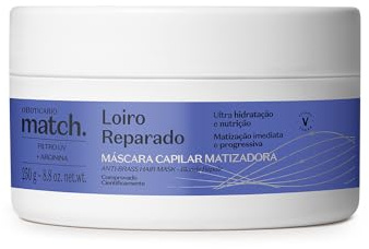 O Boticário Match Mascarilla Matizante Rubio Reparado, Repara los Daños Causados ​​por la Decoloración Vegan, 300ml