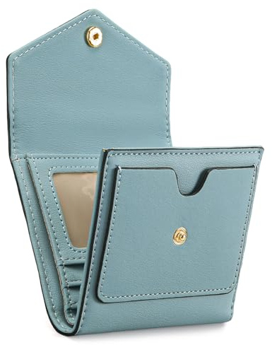 GAEKEAO Klein Geldbörse Damen mit RFID Schutz, Portemonnaie mit Reißverschlusstasche und Münzfach