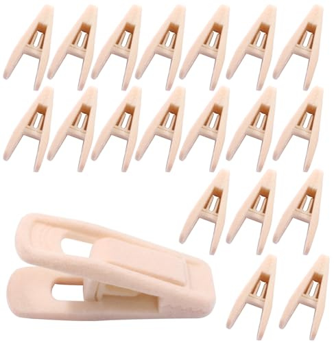 Hordion 20 grucce in velluto, resistenti, antiscivolo, per pantaloni, rosa chiaro