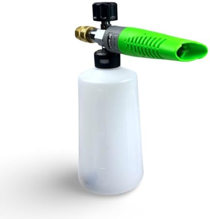M&M Smartek Schaumkanone mit Schnellkupplung Schaumlanze Injektor 0,7L Hochdruck Foam Lance einstellbar Hochdruck Düse Foam Lance Gun 700mL