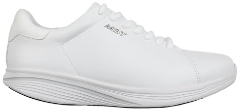 MBT Kuni Lace UP Zapatillas de Deporte para Mujer Estilo Moderno. Deportivas Caminar Anatómicas y Cómodas. Calzado Fisiológico Confort y Estabilidad con Suela Curva. Sneakers con Cordon. Color Blanco