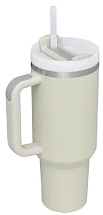 Youery 40oz Thermobecher mit Strohhalm und Henkel, Doppelwandiger Edelstahl Vakuum Isolierbecher Auslaufsicherer Kaffeebecher Tragbare Autobecher Tumbler für Heißer und Kalter Getränke