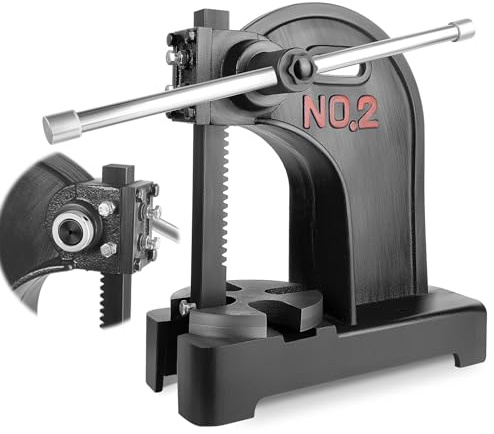 Manual Arbor Press, 2 Ton Manual Arbor Press, 8.5 Maximum Height, 57 lbs Weight Alloy Steel Heavy-duty Manual Desktop Arbor Press, Precision Hand Press for Stamping, Bending, Stretching, (Black)