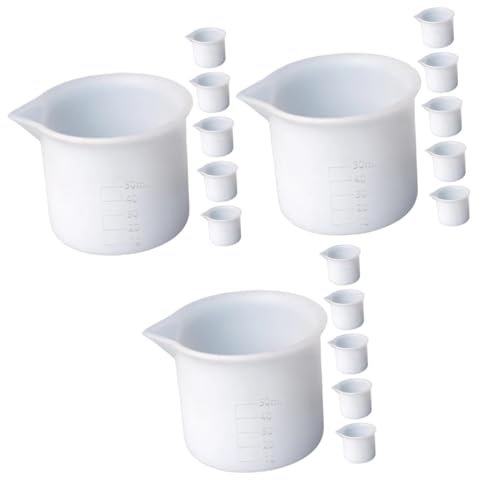 Holibanna 18pcs DIY Epoxy Measuring Cups Baking Cups Epoxy Paint Mixing Silicone Mixing Tool Kit