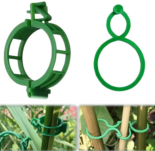 200 Stück Pflanzenclips Pflanzenklammern für Kletterpflanzen Wiederverwendbar Tomaten Klammern Clips für Pflanzen Tomatenclips, Rankhilfe für Tomaten,Gurken,Blumen,Peas,Paprika und andere Rankpflanzen