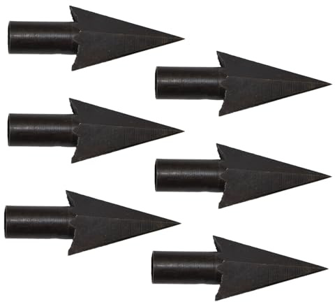 OAJABBGE 6pcs Traditionelle Jagd Broadheads Metall Pfeil Kopfpunkt Archerys Pfeilspitzen Ersatz Freien