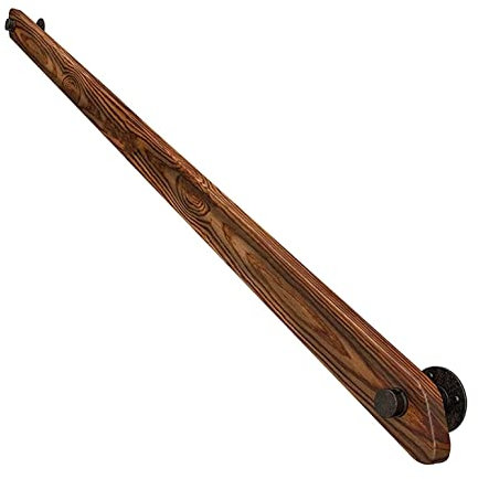Escabeau en bois il 50, 600 cm, antidérapant, intérieur et extérieur, kit complet de support pour loft, garde-corps durable de 200 cm pour un accès sécurisé aux escaliers