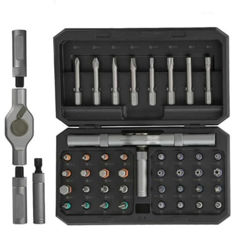 42 in 1 Magnetic Screwdriver Set, DIY Ratchet Screwdriver Set, Multi Bit Magnetic Drive Set with Detachable Ratchet Handle,Portable Magnetic Repair Tools for Furniture Computer