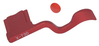 Impugnatura per pollice con pulsante di scatto concavo per fotocamera Fujifilm XT10 XT20 XT30 XT30 II XT2 XT3, impugnatura in metallo per fotocamera (rosso)